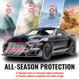 2018-2023 Ford Mustang Shelby Super Snake Style Grille Gloss Black PP Front Bumper Hood Grill Assembly