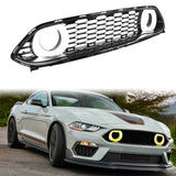 2021-2023 Ford Mustang Mach 1 Car Front Grille Black W/ LED Lamp ABS