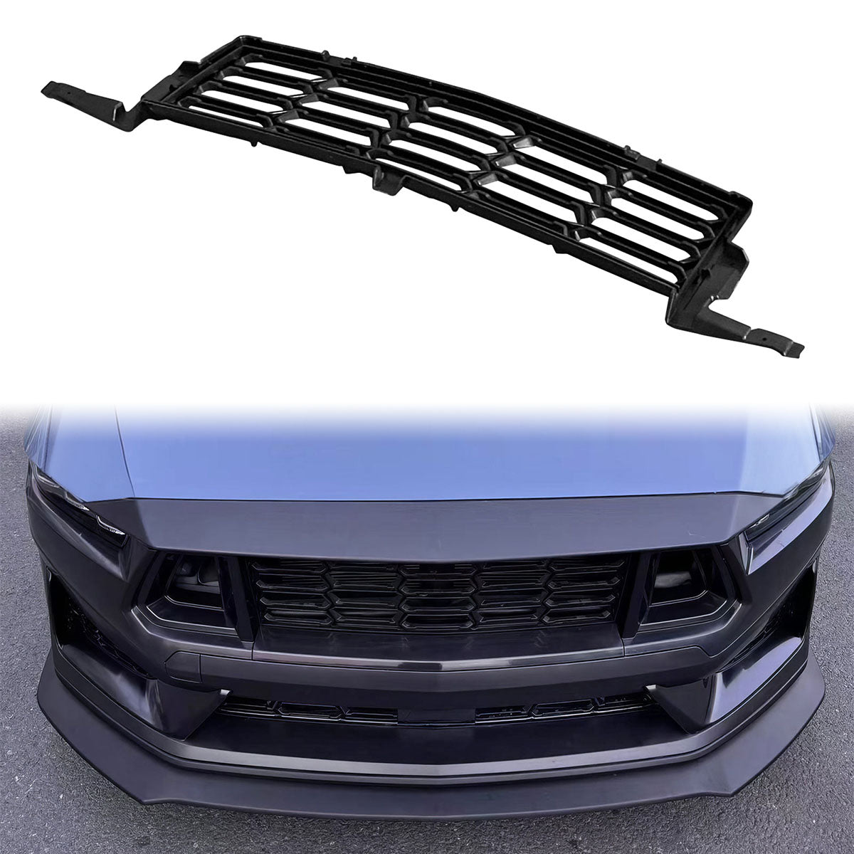 2024-2025 Ford Mustang Dark Horse Front Bumper Upper Mesh Grille ABS