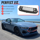 2024-2026 Ford Mustang Front Upper LED Grille Gloss Black ABS V2 Style