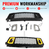 2024-2026 Ford Mustang Front Upper LED Grille Gloss Black ABS V2 Style