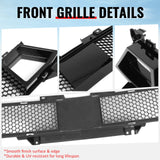 2024-2026 Ford Mustang GT Fog Light Cover & Upper Lower Grille Shelby Super Snake Style Gloss Black ABS Plastic Fog Lamp Decoration Bezel