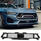 2024-2026 Ford Mustang GT Front Lower Grille Shelby Super Snake Style Gloss Black ABS Plastic Replacement Bumper Grill