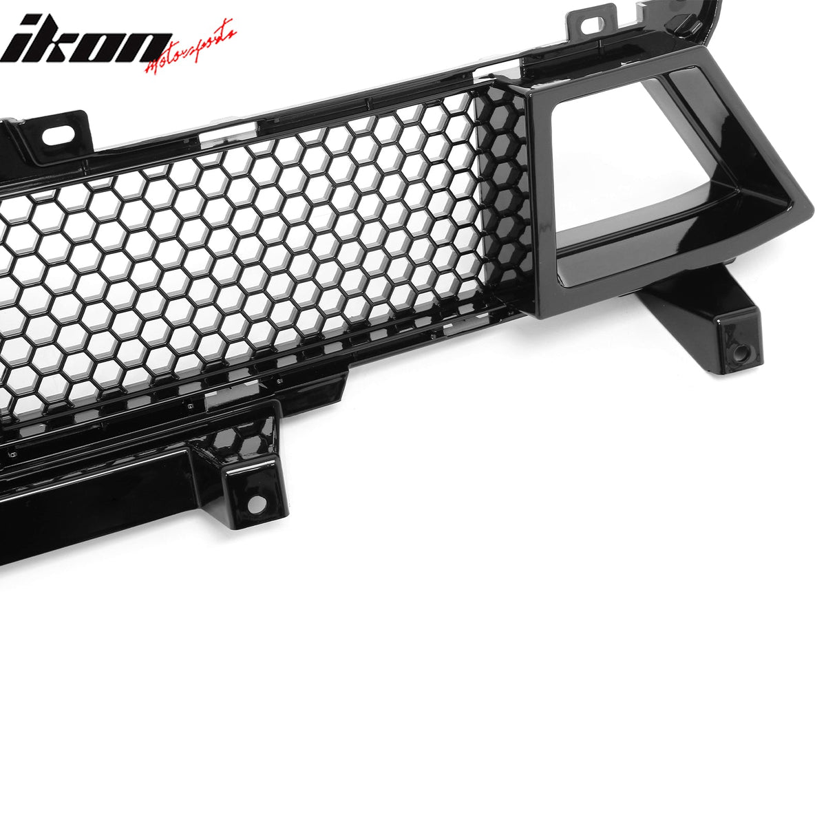 2024-2026 Ford Mustang GT Fog Light Cover & Upper Lower Grille Shelby Super Snake Style Gloss Black ABS Plastic Fog Lamp Decoration Bezel
