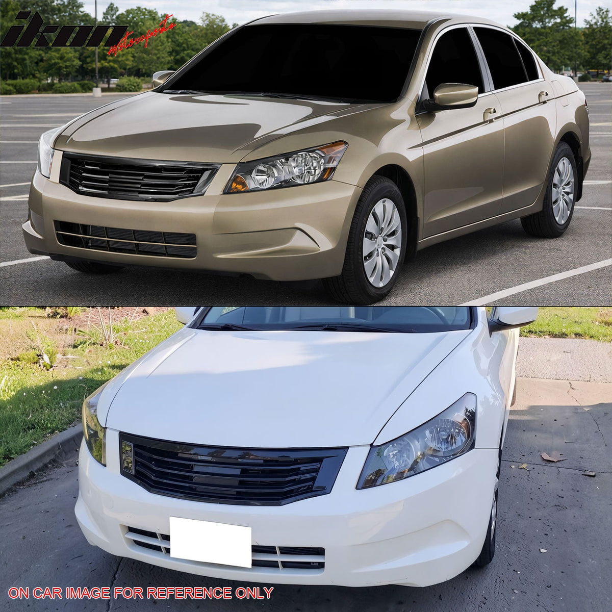 2011-2012 Honda Accord Sedan 4-Door Front Upper Grille Mugen Style Black Replacement Front Bumper Hood Grill