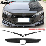 2018-2020 Honda Accord OE Style Carbon Fiber Print Front Bumper Grille Cover ABS