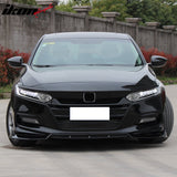 2018-2020 Honda Accord OE Style Gloss Black Front Bumper Grille Cover ABS