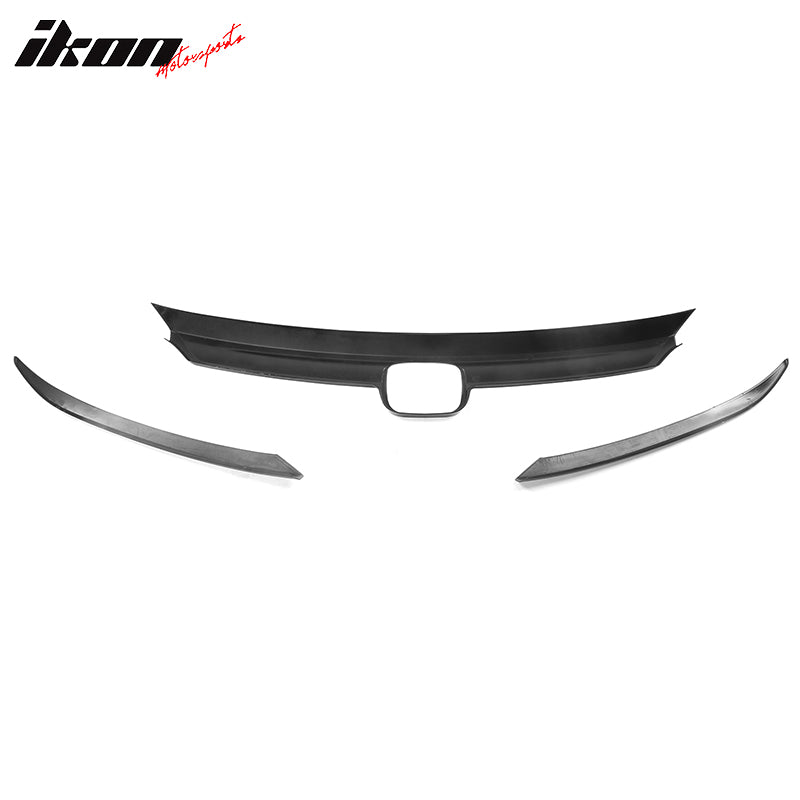 2021-2022 Honda Accord Sedan 4-Door Gloss Black 3PCS Grille Trim ABS