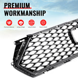 2023-2026 Honda Accord 11th Gen Front Bumper Upper Hood Honeycomb Grille Replacement TR Style ASB Plastic Gloss Black