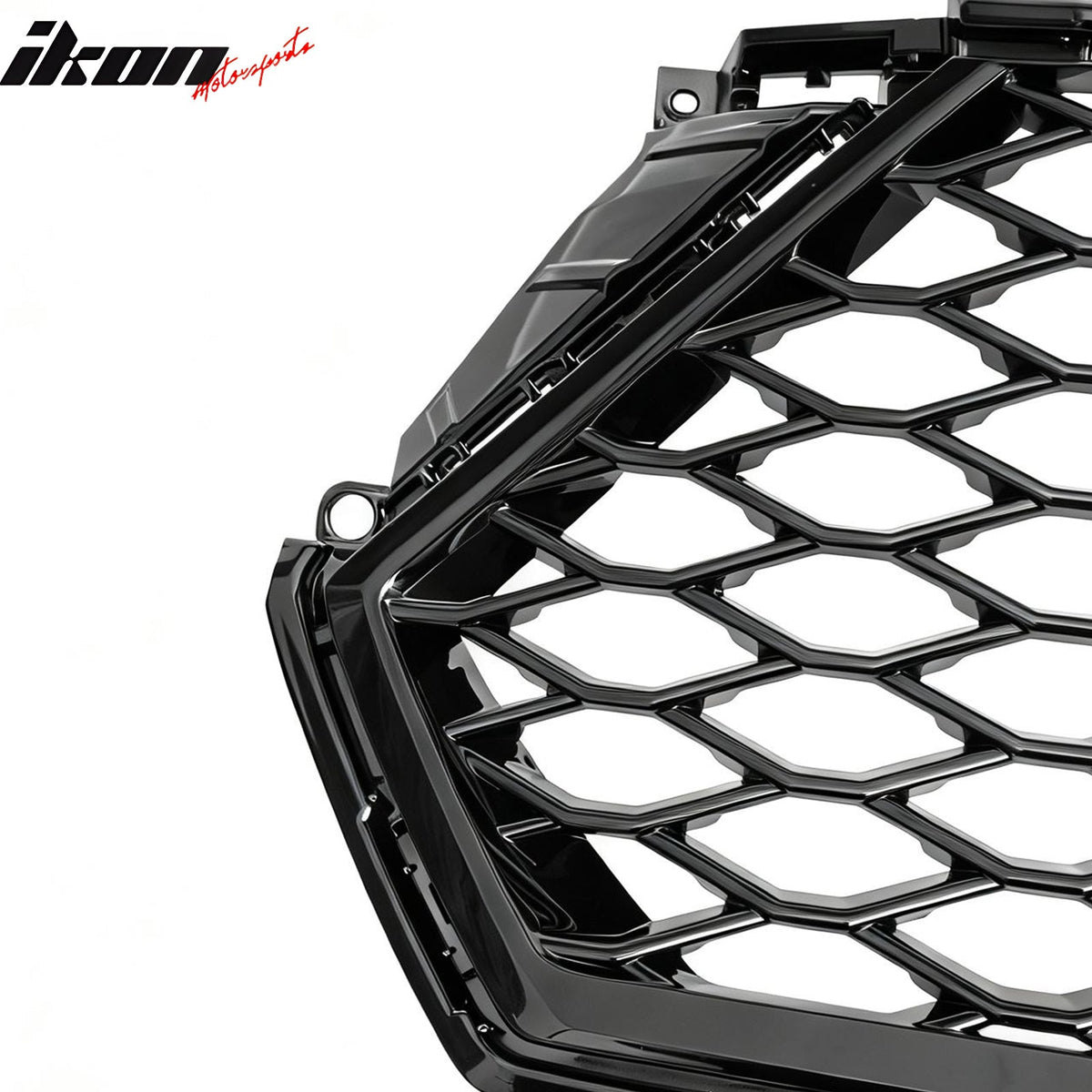 2023-2026 Honda Accord 11th Gen Front Bumper Upper Hood Honeycomb Grille Replacement TR Style ASB Plastic Gloss Black