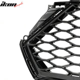 2023-2026 Honda Accord 11th Gen Front Bumper Upper Hood Honeycomb Grille Replacement TR Style ASB Plastic Gloss Black