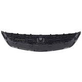 Front Bumper Grille for Honda Civic 2001-2003 RS Style Unpainted Black ABS