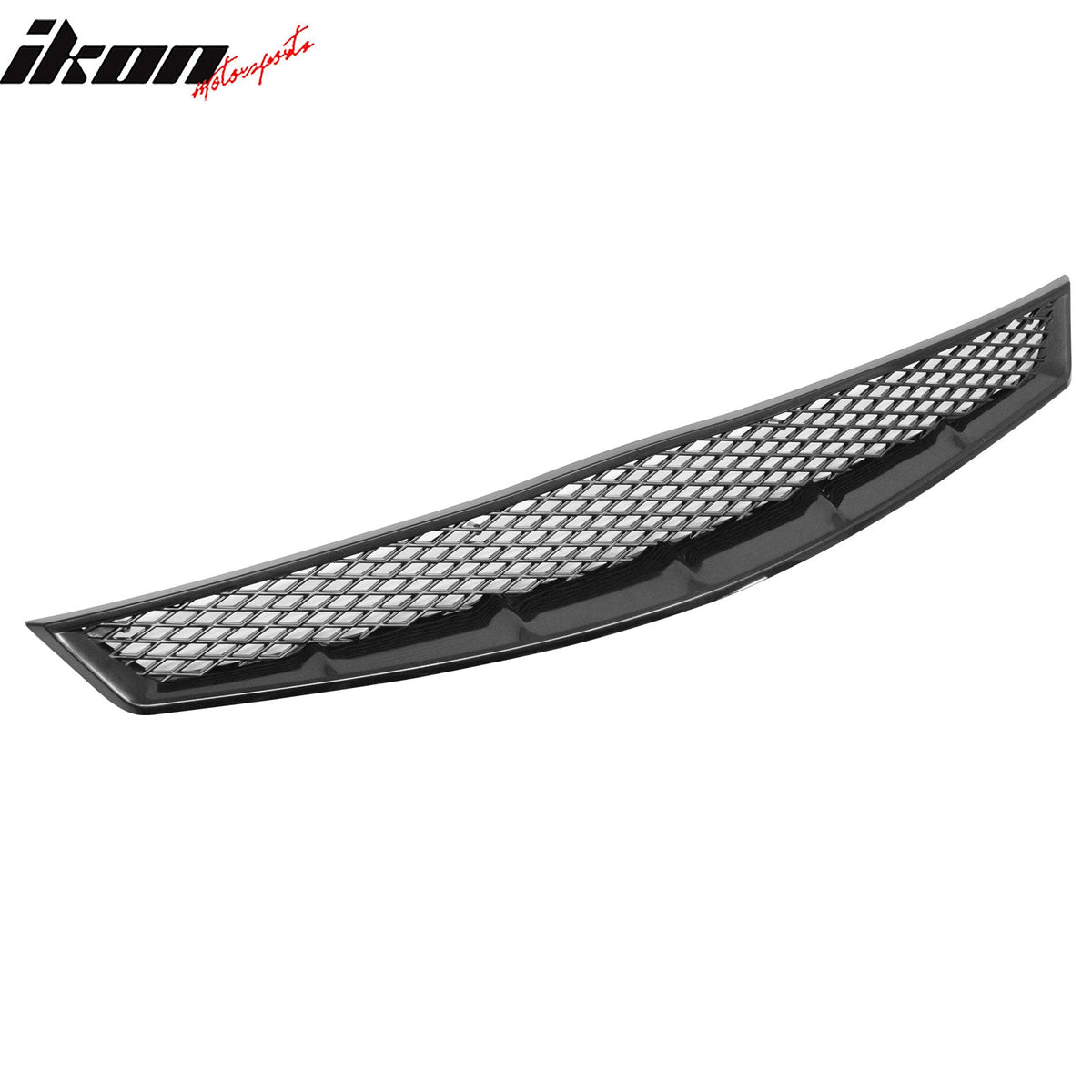 2006-2008 Honda Civic 2-Door Coupe Front Upper Grille Mesh Style Black Replacement Front Bumper Hood Grill