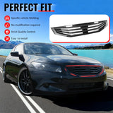 2008-2010 Honda Accord Coupe 2-Door Mugen Style Front Bumper Upper Grille Replacement Carbon Fiber Print ABS
