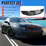 2008-2010 Honda Accord Coupe 2-Door Mugen Style Front Bumper Upper Grille Replacement Gloss Black ABS