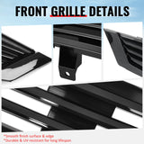 2008-2010 Honda Accord Coupe 2-Door Mugen Style Front Bumper Upper Grille Replacement Gloss Black ABS