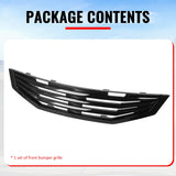 2008-2010 Honda Accord Coupe 2-Door Mugen Style Front Bumper Upper Grille Replacement Gloss Black ABS