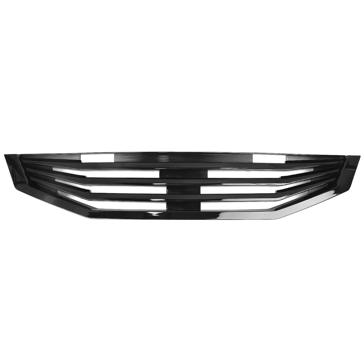 2008-2010 Honda Accord Coupe 2-Door Mugen Style Front Bumper Upper Grille Replacement Gloss Black ABS