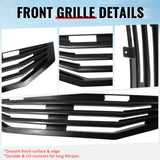 2008-2010 Honda Accord Coupe 2-Door Mugen Style Front Bumper Upper Grille Replacement Matte Black ABS