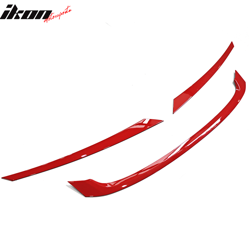 2016-2021 Honda Civic Type R Style Red 3Pc Grille Trim ABS