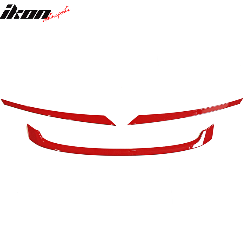 2016-2021 Honda Civic Type R Style Red 3Pc Grille Trim ABS