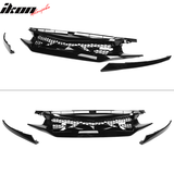2016-2021 Honda Civic IKON Style Gloss Black Front Bumper Grille ABS