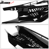 2016-2021 Honda Civic IKON Style Gloss Black Front Bumper Grille ABS