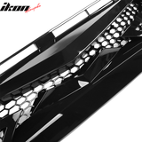 2016-2021 Honda Civic IKON Style Gloss Black Front Bumper Grille ABS