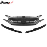 2016-2021 Honda Civic 10th OEM Matte Black Front Bumper Hood Grille