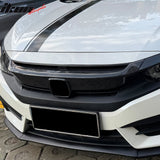 2016-2021 Honda Civic OE Style Carbon Fiber Print Grille Cover ABS