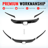 Bumper Grille Cover for Honda Civic 2016-2021 OE Style Gloss Black ABS