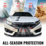 Bumper Grille Cover for Honda Civic 2016-2021 OE Style Gloss Black ABS