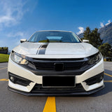 Bumper Grille Cover for Honda Civic 2016-2021 OE Style Gloss Black ABS