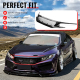 2019-2021 Honda Civic Sedan & Coupe Non-Si JDM Style High Flow Front Bumper Upper Grille Replacement Gloss Black ABS