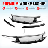 2019-2021 Honda Civic Sedan & Coupe Non-Si JDM Style High Flow Front Bumper Upper Grille Replacement Gloss Black ABS