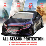2019-2021 Honda Civic Sedan & Coupe Non-Si JDM Style High Flow Front Bumper Upper Grille Replacement Gloss Black ABS