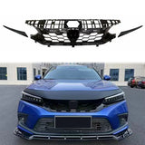 2022-2024 Civic Hatchback & SI OE Style Front Upper Grille Gloss Black