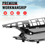 2022-2024 Honda Civic 11th Gen Hatchback & Si Front Bumper Upper Hood Honeycomb Grille Replacement Varis Style ASB Plastic Gloss Black