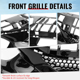 2022-2024 Honda Civic 11th Gen Hatchback & Si Front Bumper Upper Hood Honeycomb Grille Replacement Varis Style ASB Plastic Gloss Black