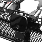 2022-2024 Honda Civic 11th Gen Hatchback & Si Front Bumper Upper Hood Honeycomb Grille Replacement Varis Style ASB Plastic Gloss Black