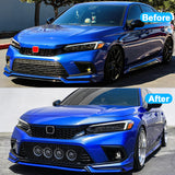 2022-2024 Honda Civic Matte Black Type R Front Bumper Lower Grille PP