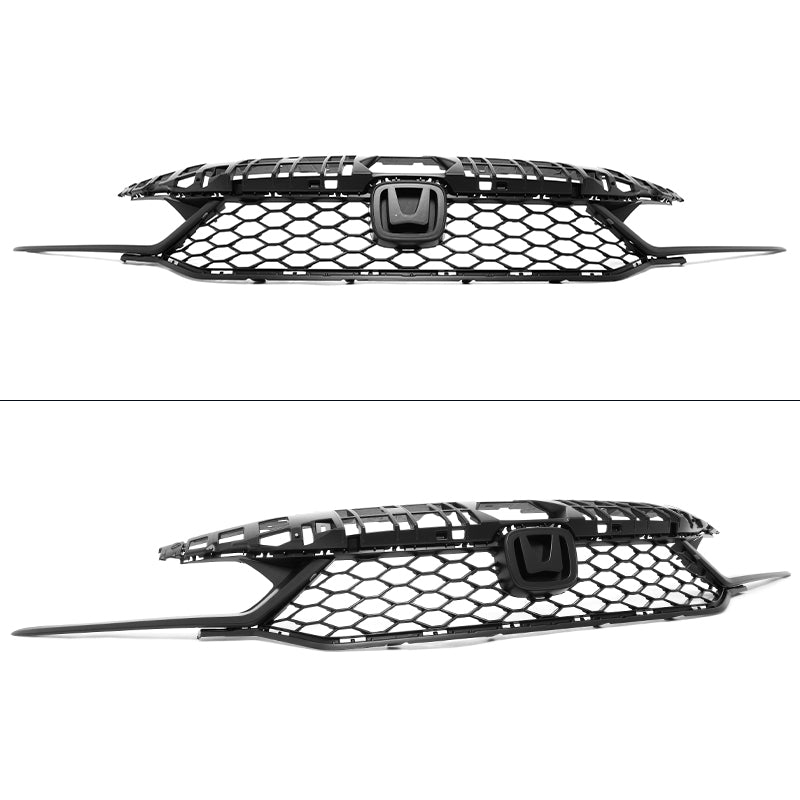2025-2026 Honda Civic Front Bumper Upper Grille Matte Black Type R ABS