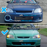 1996-1998 Honda Civic EJ EK Type R Front Bumper Mesh Hood Grille - ABS