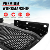 2010-2012 Hyundai Genesis Coupe Honeycomb Style Front Bumper Upper Grille Replacement Gloss Black ABS
