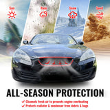 2010-2012 Hyundai Genesis Coupe Honeycomb Style Front Bumper Upper Grille Replacement Gloss Black ABS