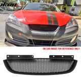 2010-2012 Hyundai Genesis Coupe Honeycomb Style Front Bumper Upper Grille Replacement Matte Black ABS