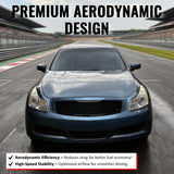 2007-2008 Infiniti G35 & 2009 G37 Sedan Honeycomb Style Front Bumper Upper Grille Replacement Gloss Black ABS