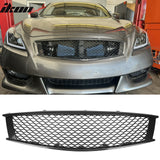 2008-2013 Infiniti G37 Coupe & 2014-2015 Q60 Honeycomb Style Front Bumper Upper Grille Replacement Carbon Fiber Print ABS