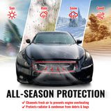 2008-2013 Infiniti G37 Coupe & 2014-2015 Q60 Honeycomb Style Front Bumper Upper Grille Replacement Matte Black ABS