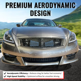 2008-2013 Infiniti G37 Coupe & 2014-2015 Q60 Honeycomb Style Front Bumper Upper Grille Replacement Matte Black ABS